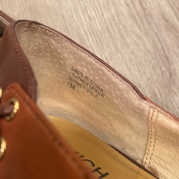 Michael Michael Kors Two Tone Lace Up Leather Flats - Picture 5 of 6